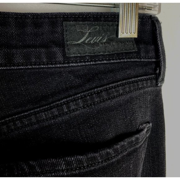 Levis The Original Jeans Women's Mid-Rise Skinny Boot Size 4 M Black - Picture 3 of 9